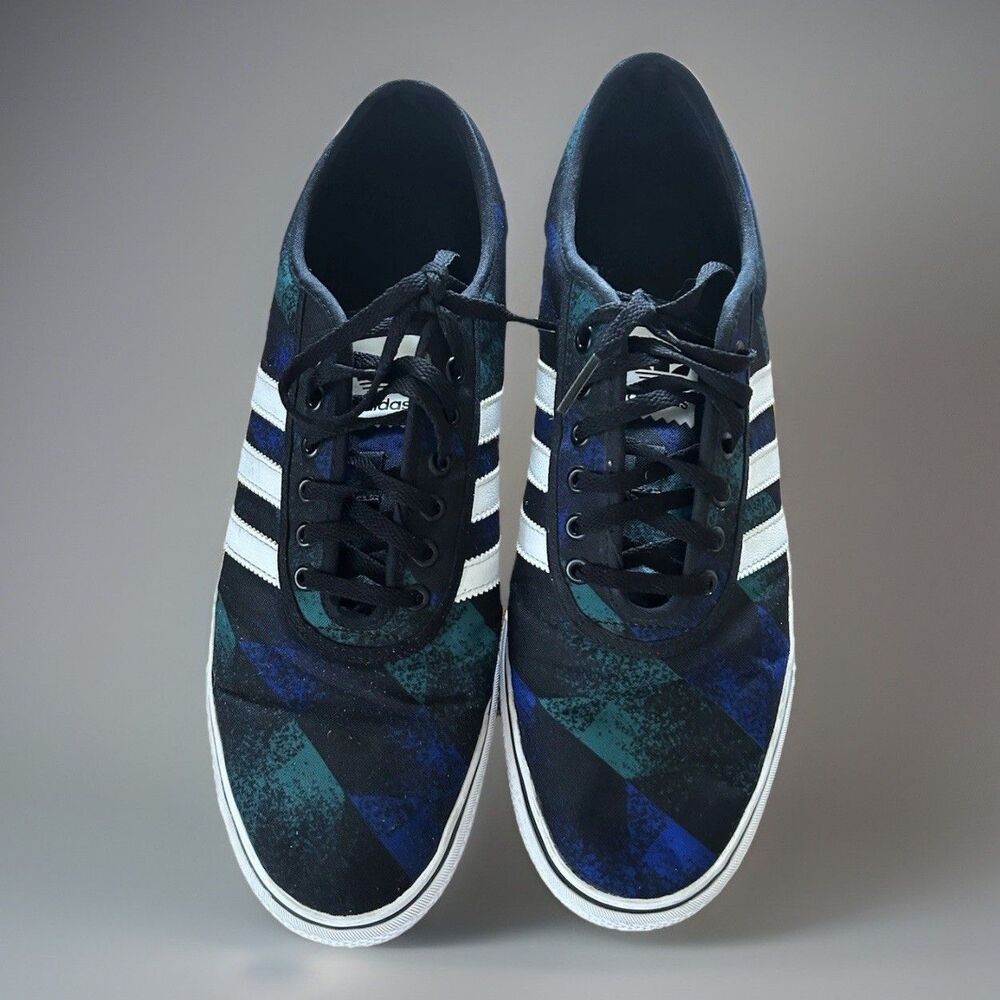 Adidas Adi Ease Black Blue Teal Color way Sneakers Skater 90s size 13